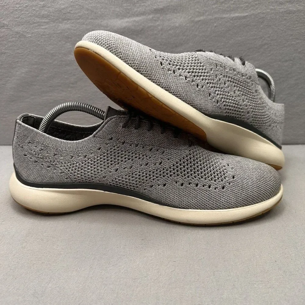 Cole Haan Grand Troy Mens Size 9‎ (M) Wingtip Oxford Cool Gray Knit Casual Dress